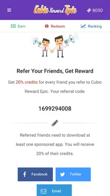 Cubic Reward Epic android App screenshot 0